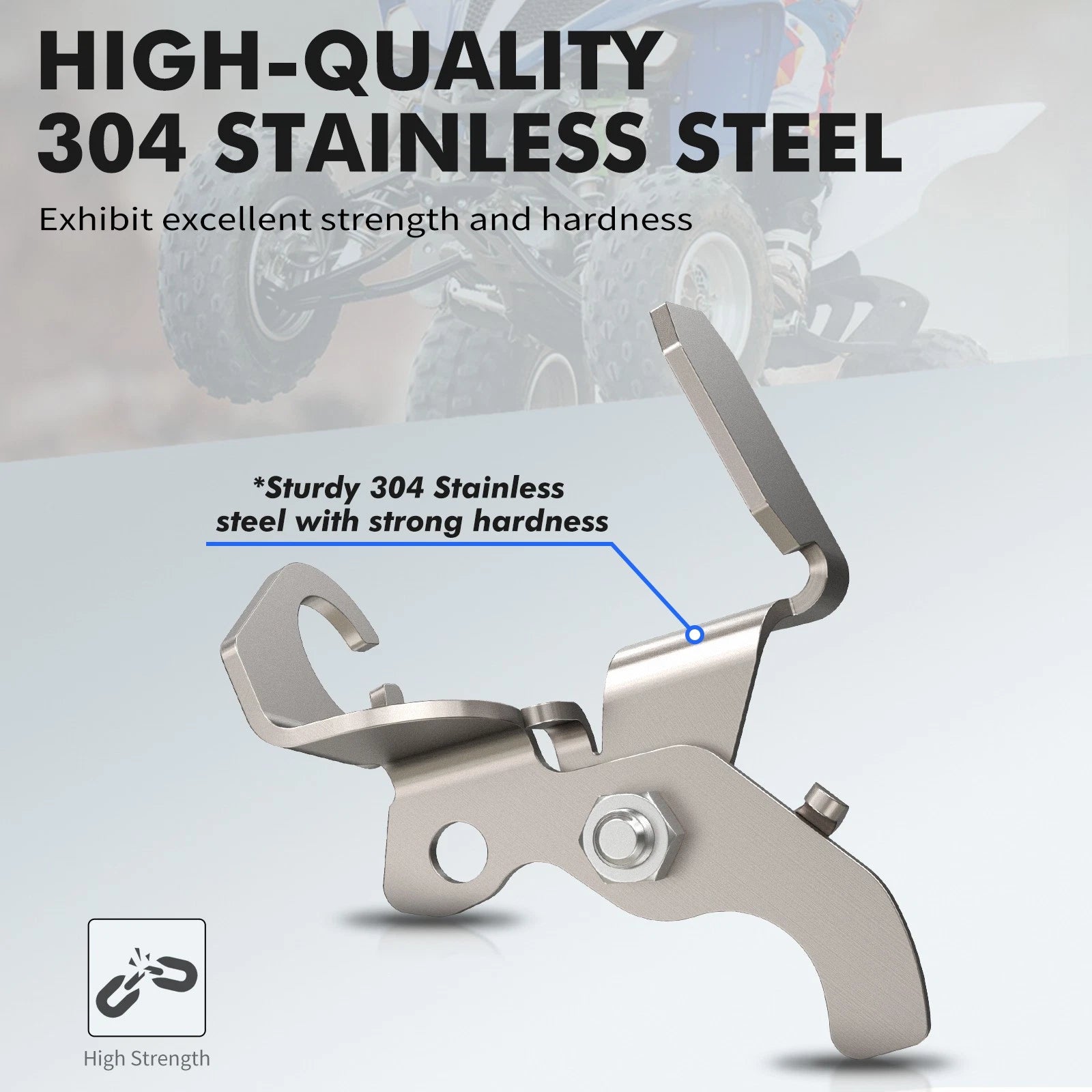 Brake Line Mount Clamp Bracket for Yamaha YFZ450R (2009–2024) 304 Stainless Steel