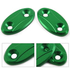 2pcs Rearview Mirror Block Off Base Plates for BMW S1000RR (2009–2018) Green