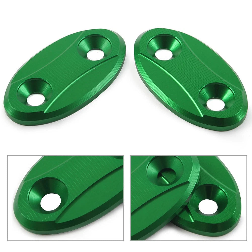 2pcs Rearview Mirror Block Off Base Plates for BMW S1000RR (2009–2018) Green
