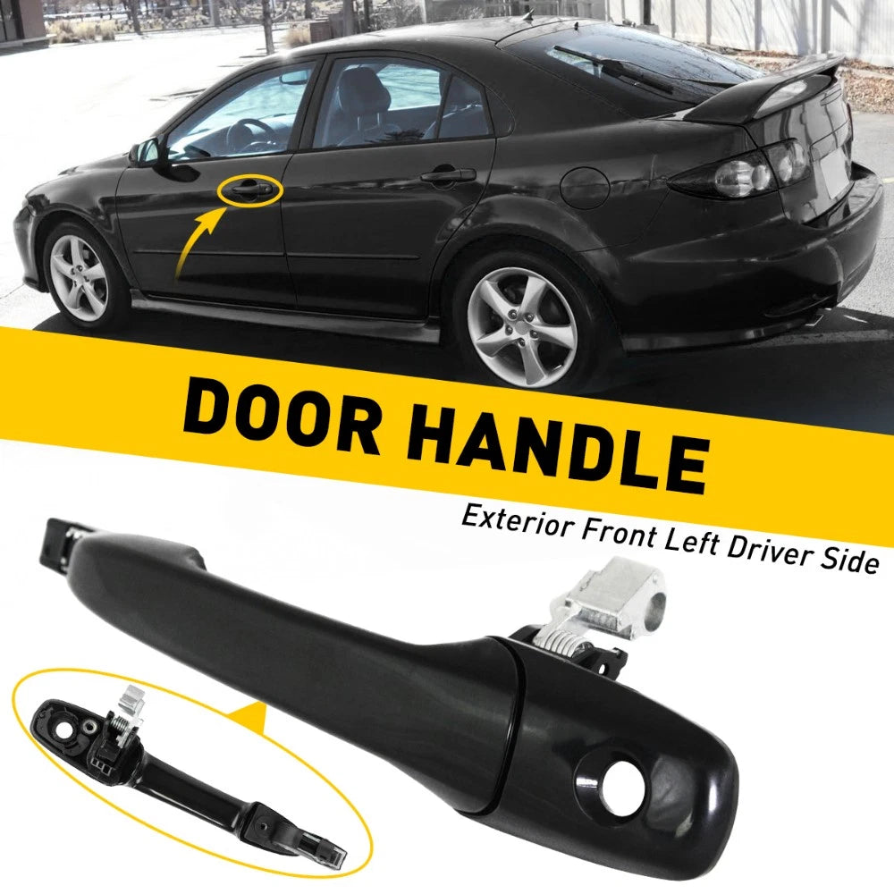 Outer Door Handle for Mazda (Driver Side Front Left, Primed Black)