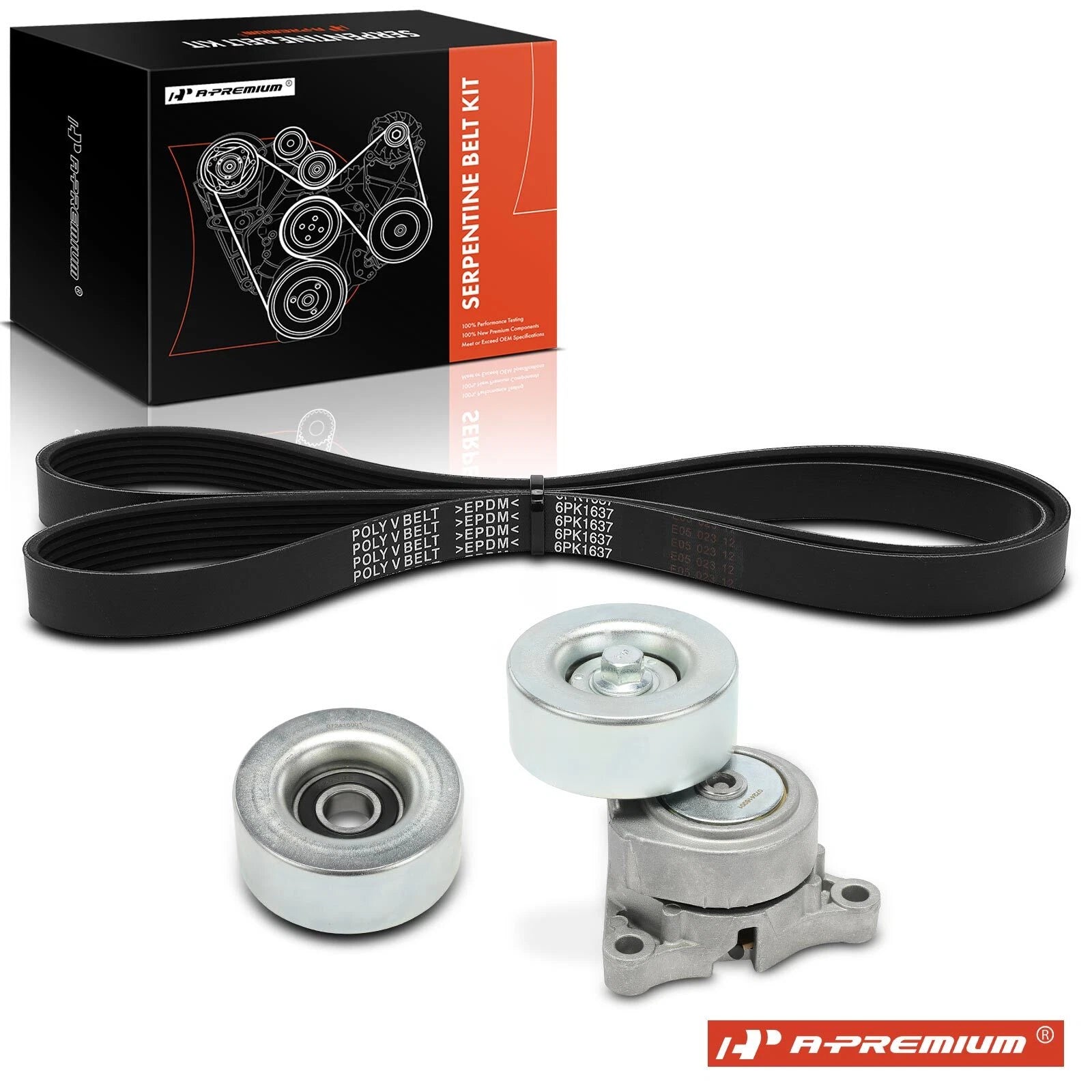 3X Serpentine Belt Drive Component Kit for Subaru Outback (2001–2004)