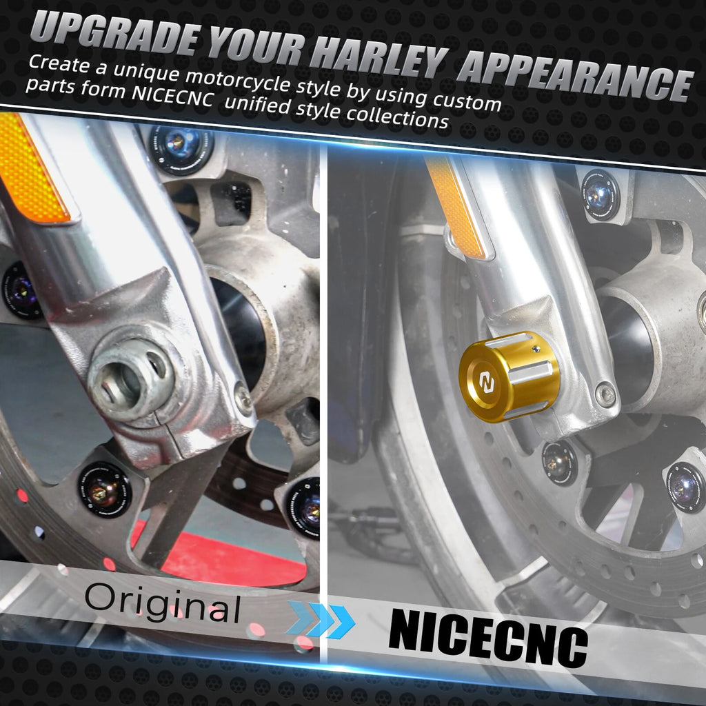 Front Axle Nut Cover Caps for Harley Street Glide FLHX (2009–2023), FLHXS (2014–2023)