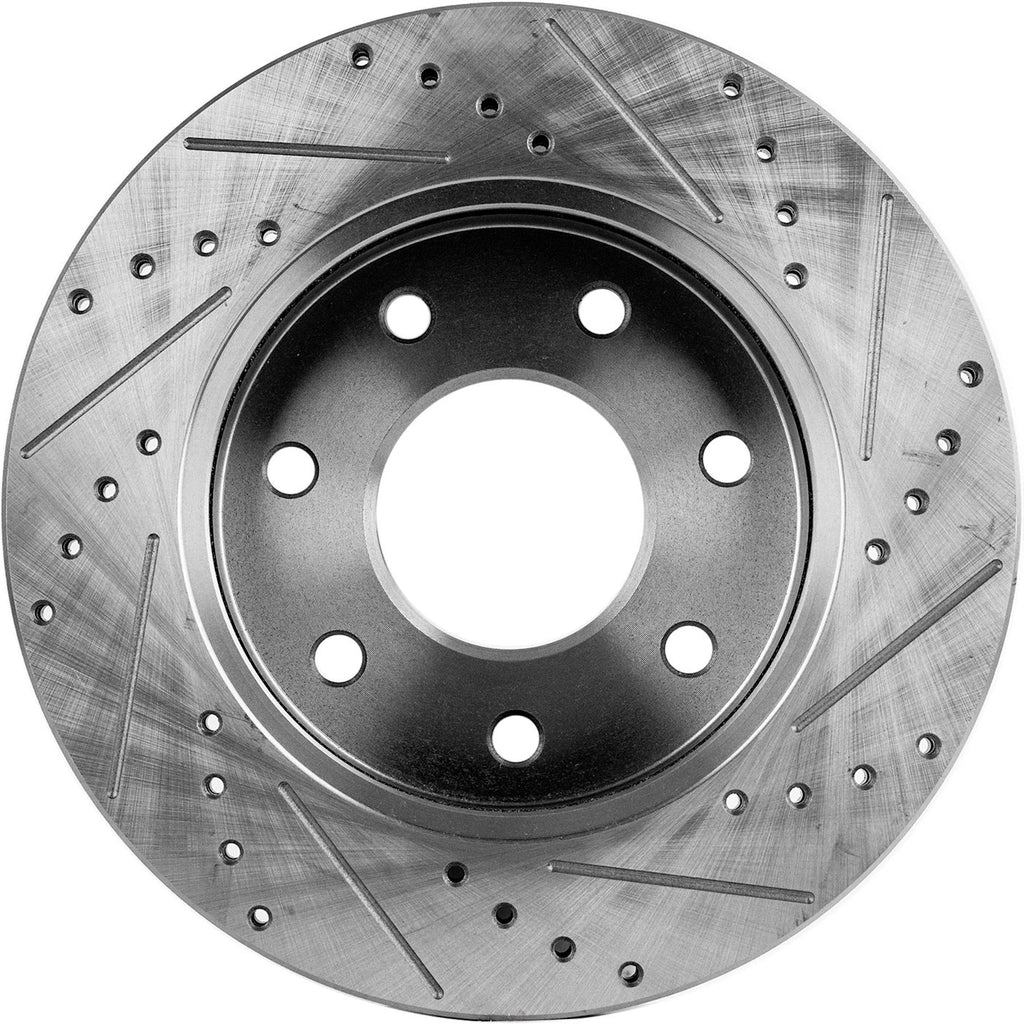 Disc Brake & Pad Kit for Ford F-150 (2004–2008) Front Cross-drilled Ceramic