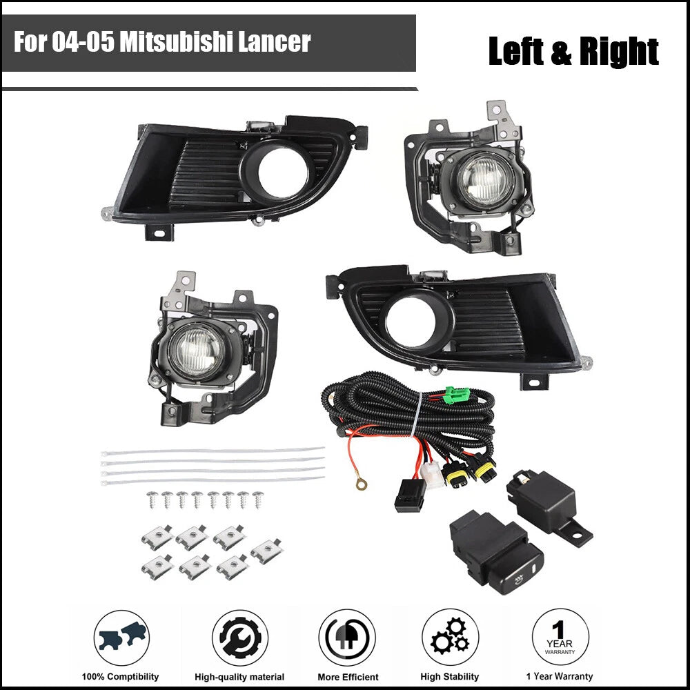 Fog Lights for Mitsubishi Lancer (2004–2005) with Switch and Wiring