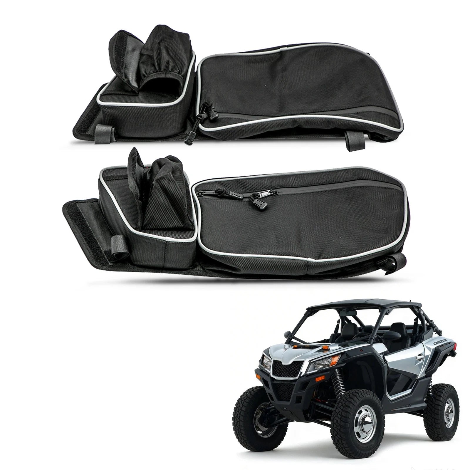 2X Door Storage Bags & Knee Pad Kit for Can-Am Maverick X3/MAX/RS Turbo (2017–2021)