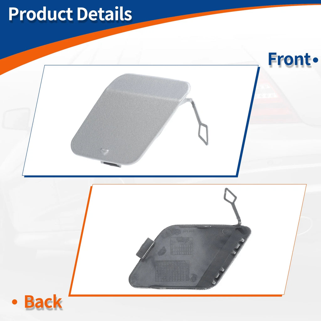1 Pcs Rear Tow Hook Cover for BMW 1 Series (No. 51120038888) Ice Silver