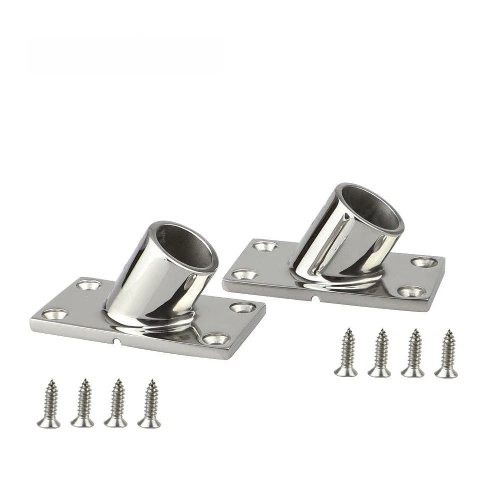 316 Stainless Steel Rectangular Base for Boat Handrails (Fits 22mm 25mm)