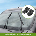 Set of 2 Front Windshield Washer Nozzles for Toyota Sienna Venza (2009–2020) No. 853810T010 Black