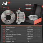 Rear Disc Brake Rotors & Ceramic Pads for Chevy Silverado 3500 HD (2011–2019)
