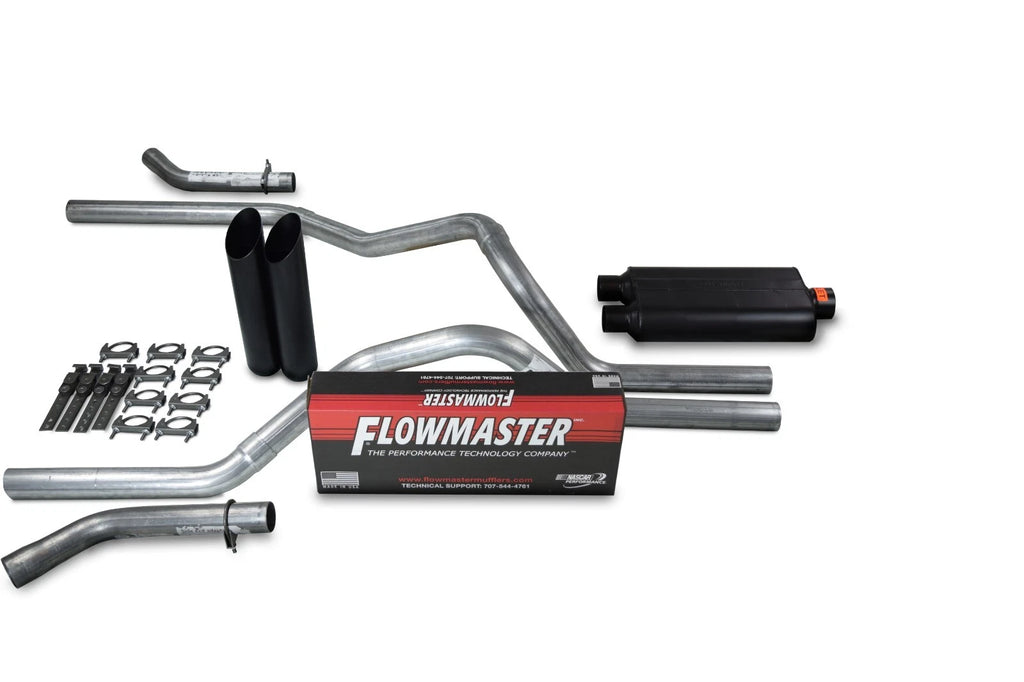 Dual Exhaust Kit for Chevy GMC 1500 (1988–1995) - 2.5" Flowmaster Black Tip