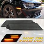 Amber LED Smoked Lens Front Side Marker Lights for Chevrolet Camaro (2010–2015)