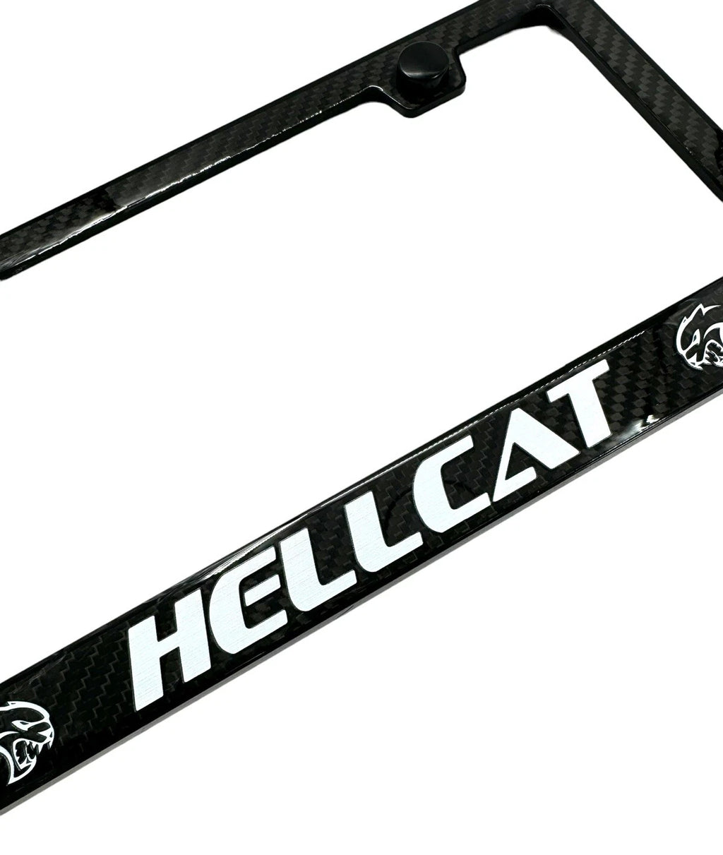 ABS License Plate Frame Real Carbon Fiber for Dodge Charger SRT Hellcat (2015–2023)
