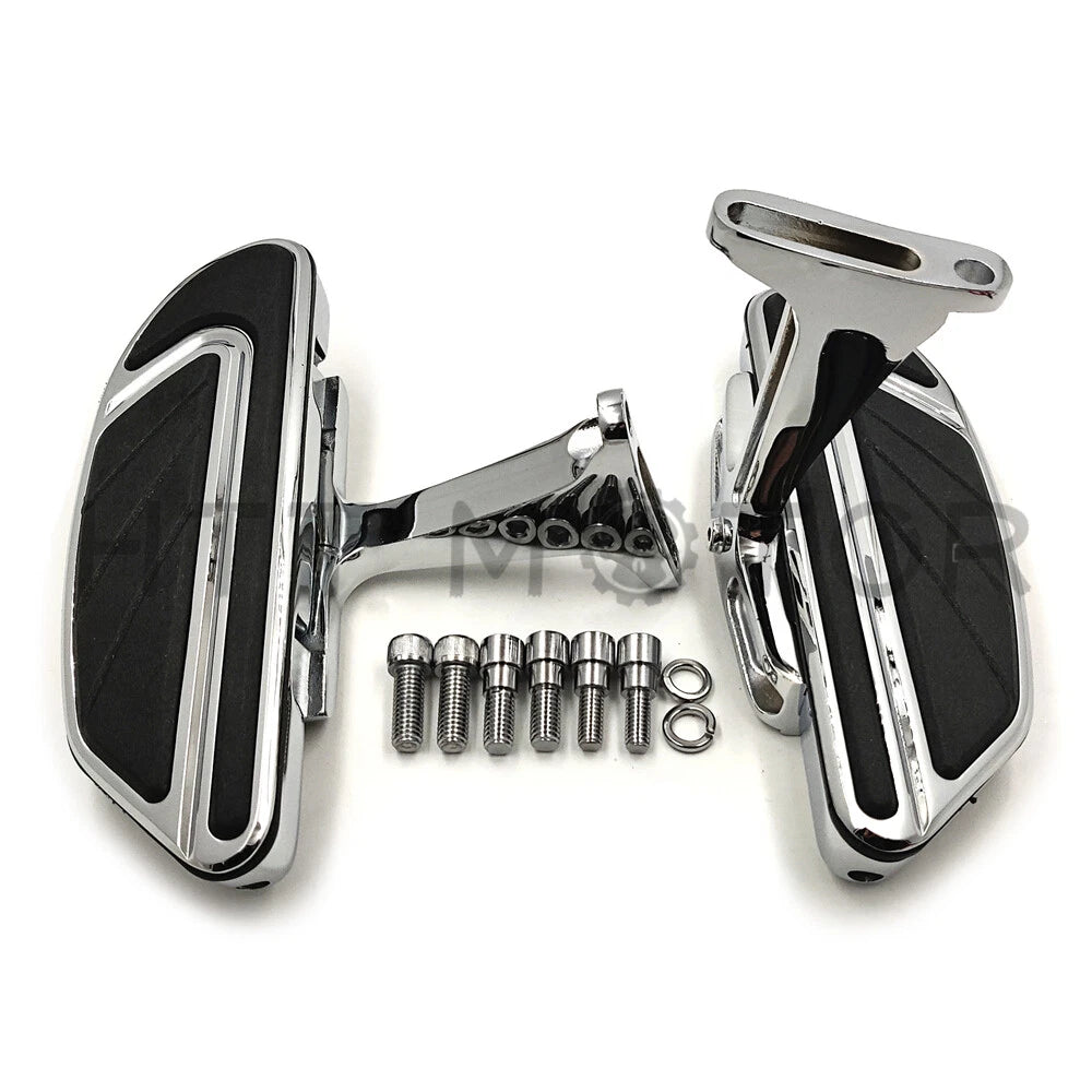 Chrome Airflow Footboard Mounting Bracket for Harley Touring (1993–2019)