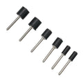 Set of 6 Sanding Mandrels for Grinding Wheel 1/8 Inch Shank (6.35/9.5/12.7mm)