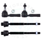 Set of 4 Front Inner & Outer Tie Rod Ends for Dodge Dakota (2005–2011)