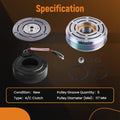 A/C Compressor Clutch Kit for Honda Fit (2007–2008) TRSE07, 5 Pulley Grooves