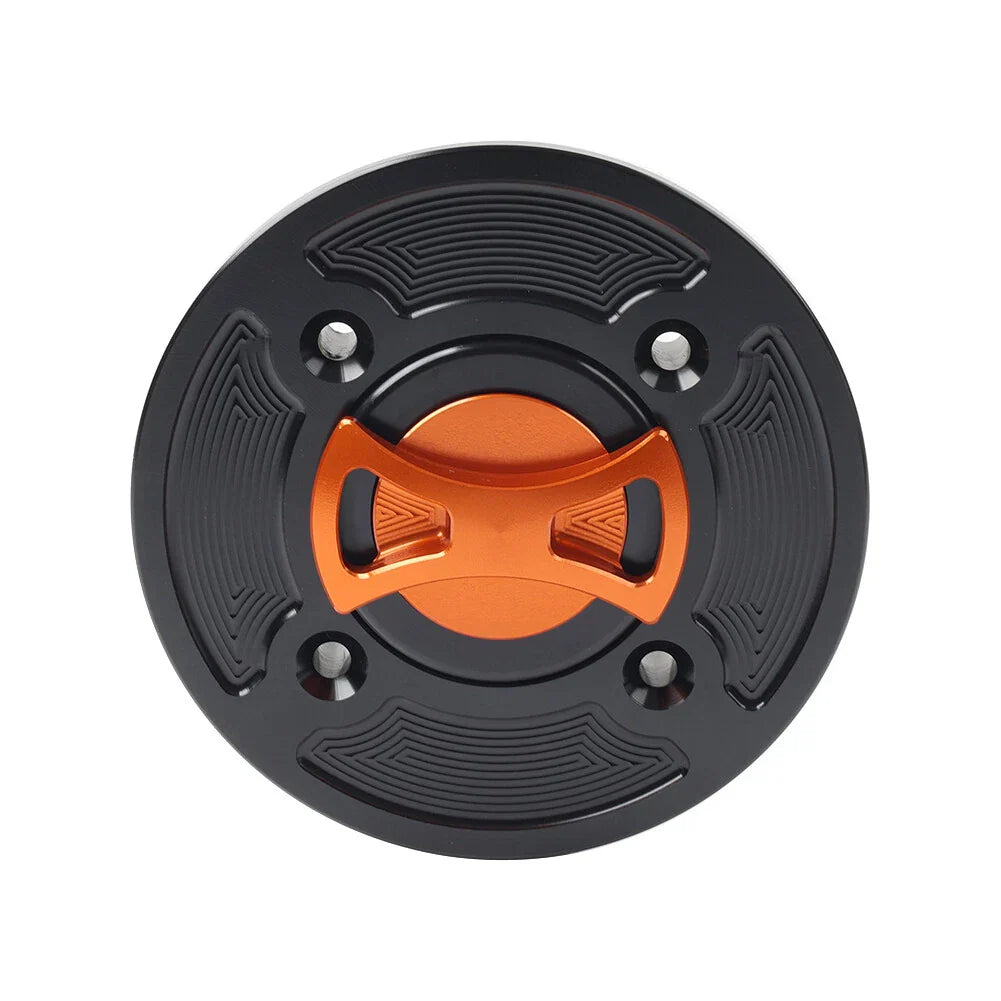 4-Hole Gas Fuel Tank Cap Cover CNC Orange for DUCATI Panigale V4/S/R (2018-2021)