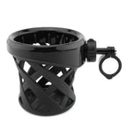 Cup Holder for Round Handlebars 7/8"-1" (22-25mm) Black - Universal Fit