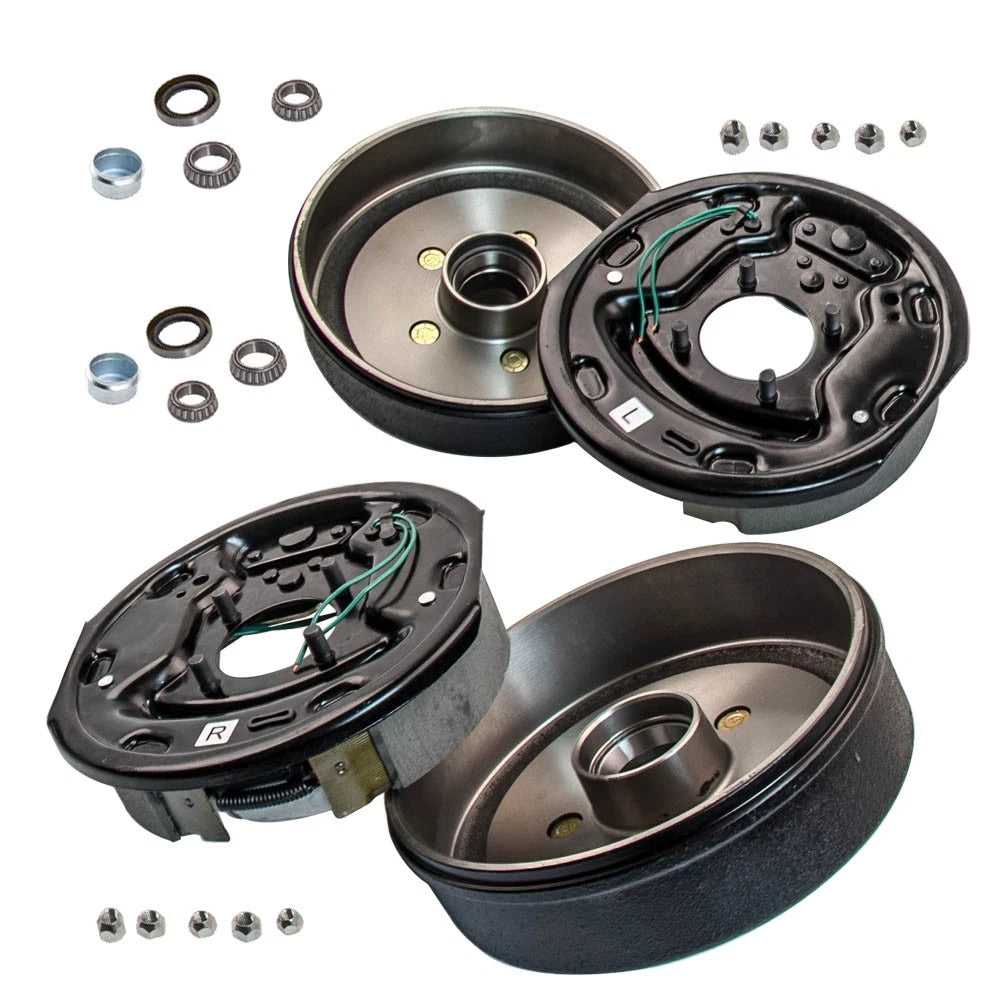 2 Pair Electric Brake Hub Drum Kit for Trailer (3500 lbs, 10 x 2 1/4")