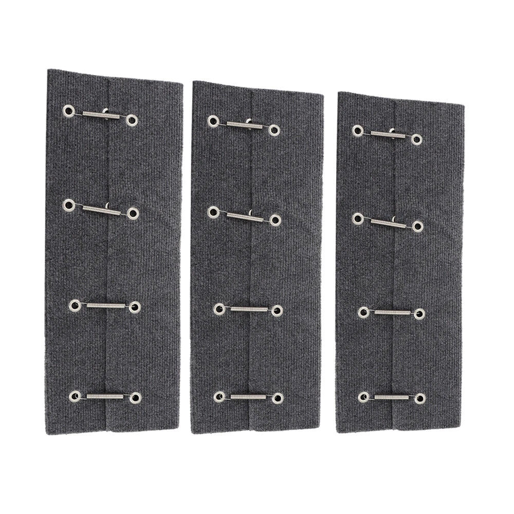 Set of 3 RV Step Covers for Camper (Wrap Around, Gray)