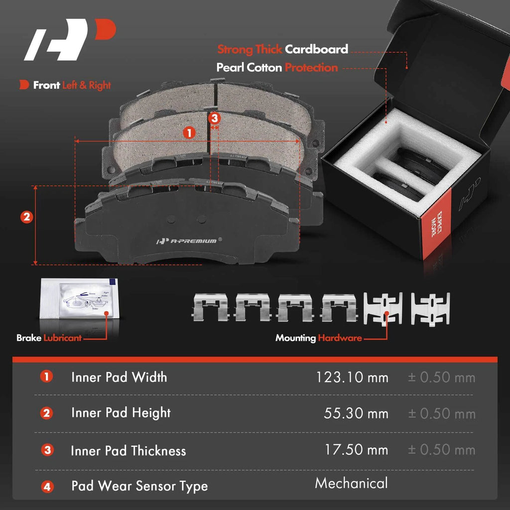 Front Drilled Brake Rotors & Ceramic Brake Pads for Honda CR-V (2017–2023)