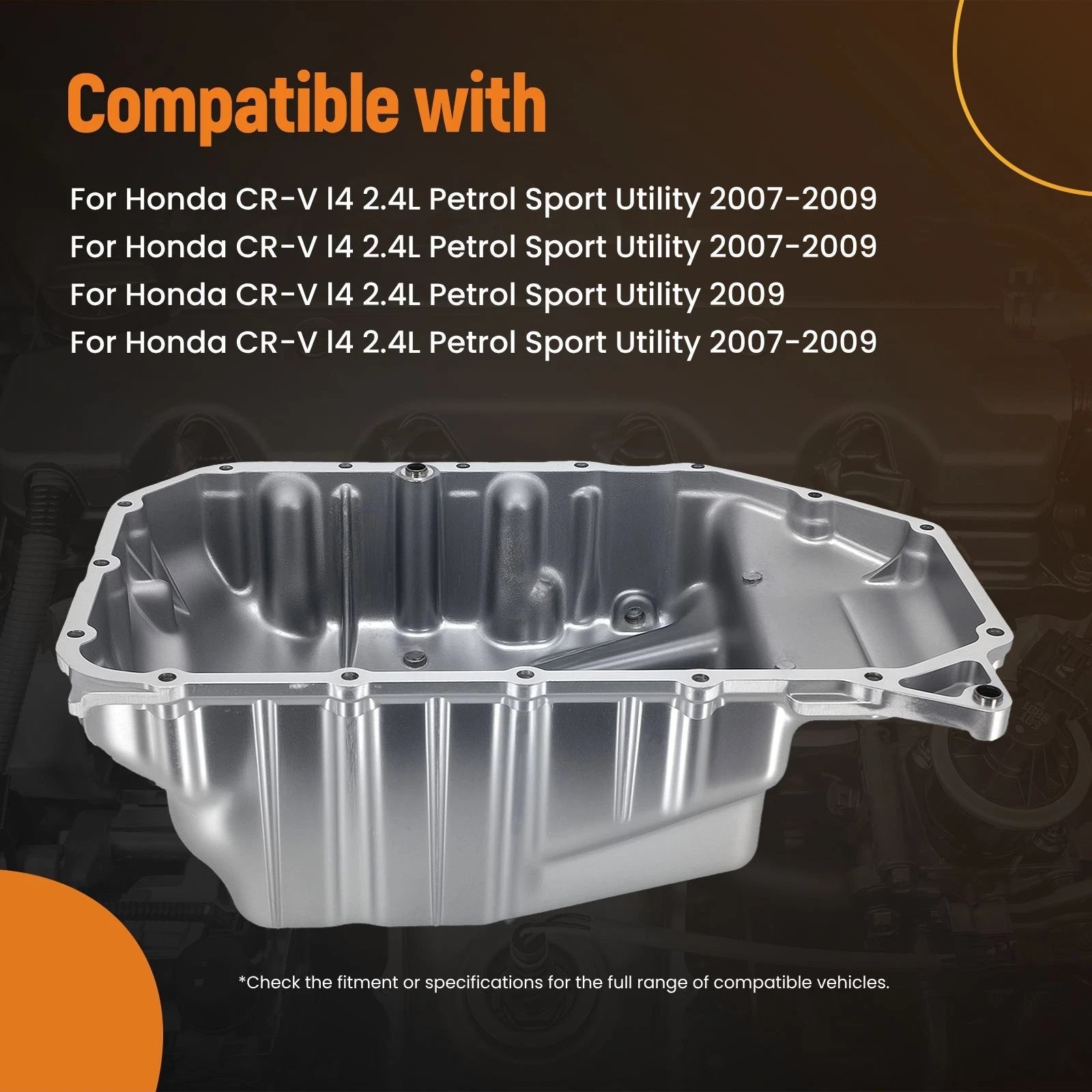 Engine Oil Pan for Honda CR-V 2.4L (2007–2009) 11200-RZA-000 264-414