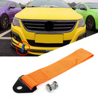 Racing Car Towing Strap Belt Hook for Universal Fit (Rally, Orange)