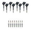 Set of 8 Ignition Coils & NGK Ruthenium Spark Plugs for F-150 Mustang