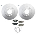 Front Rotors & Low-Met Disc Brake Pad Kit for BMW E30 E36 E46 (1982–2006)