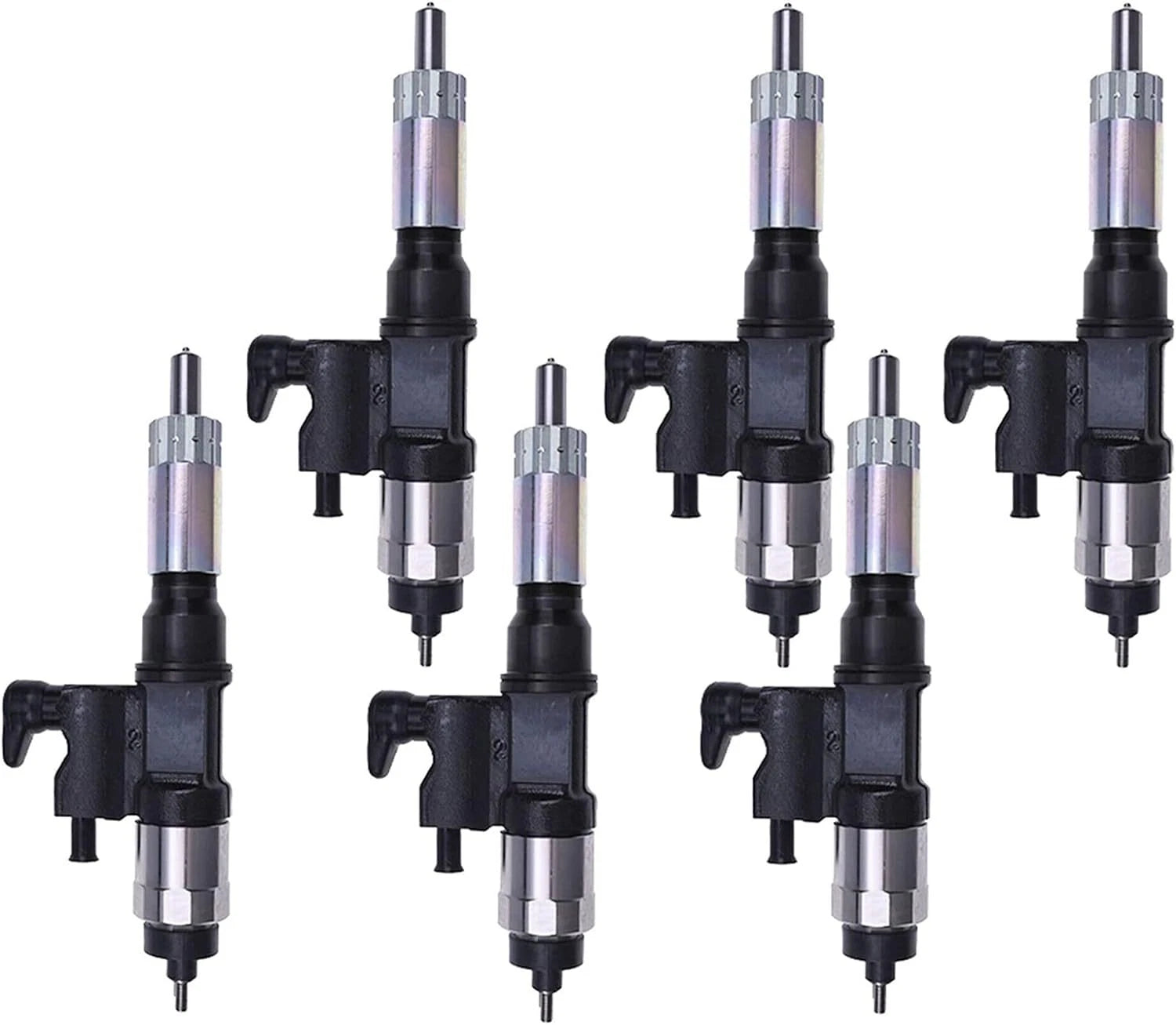 6PCS Fuel Injector for John Deere 8350 (2015–2023) 095000-6482 RE529149 RE546776 RE528407