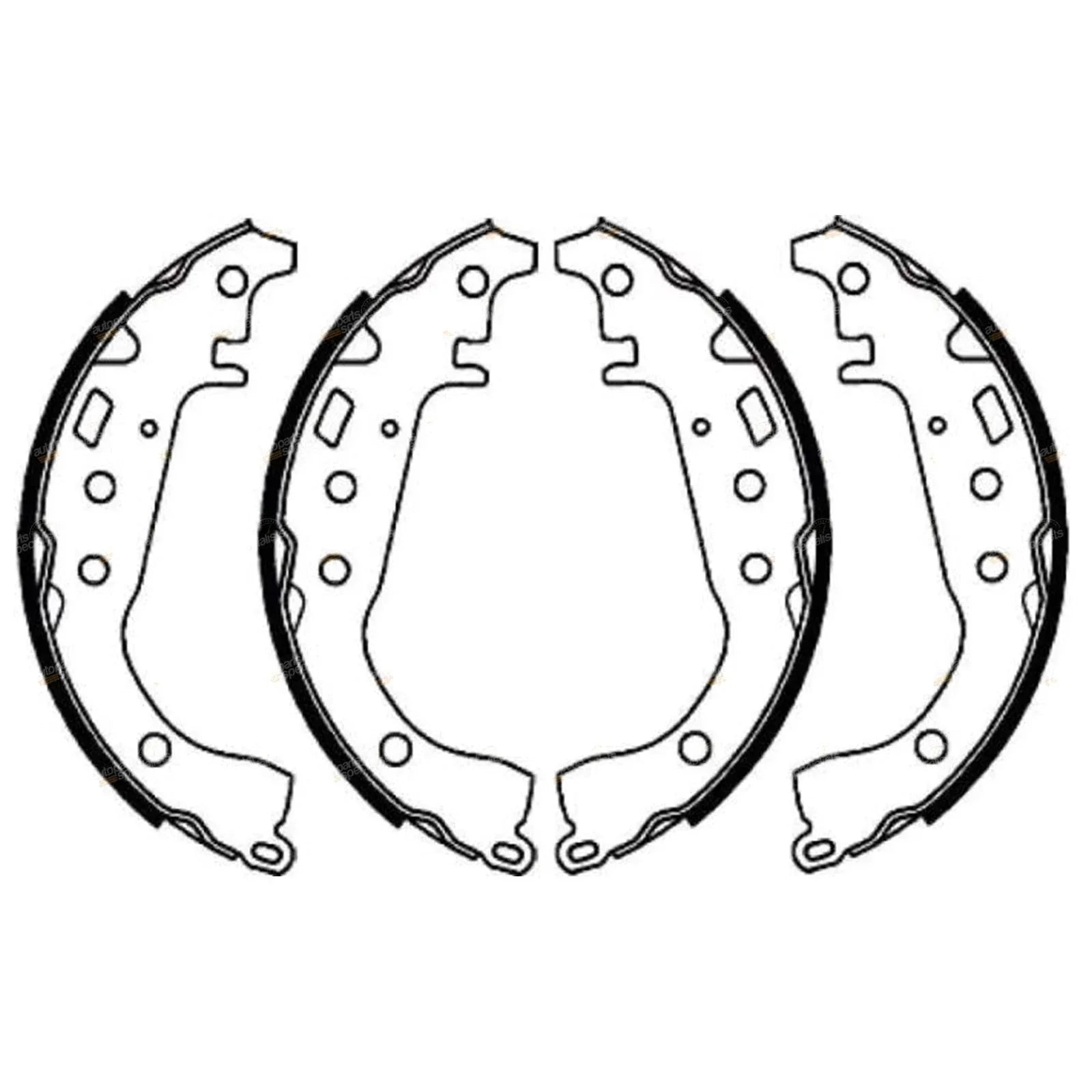 Rear Brake Shoes Lining Set for Toyota Prius (2001–2016)
