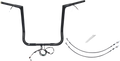 1-1/4" Flat Top Handlebar Kit for Harley Davidson (EZ Install, 16", Black)
