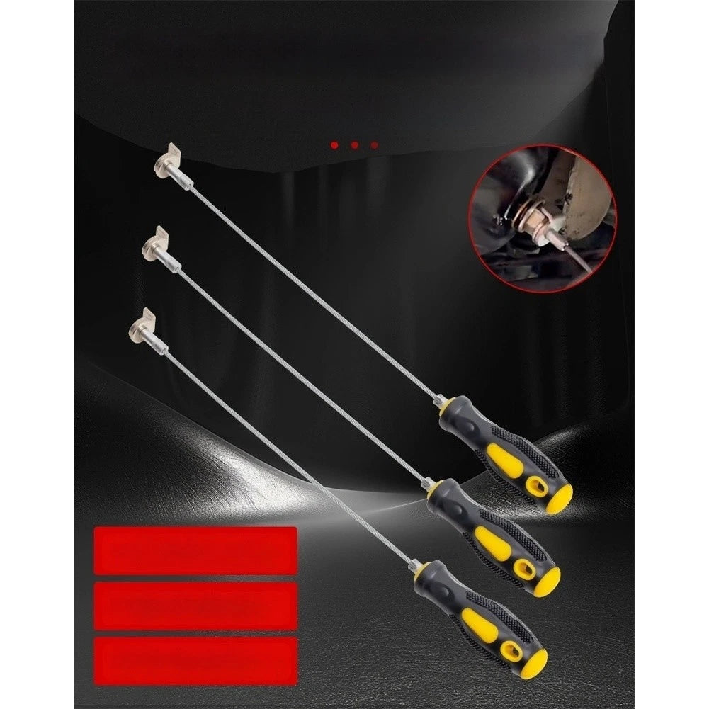 Magnetic Oil Drain Socket Tool for Car Oil Pan Screw Removal (Flexible Steel)