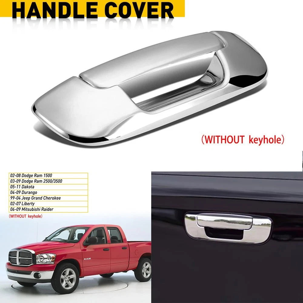 Chrome Tailgate Rear Handle Door Cover Bezel Trim for Dodge Ram 1500 (2002–2008)