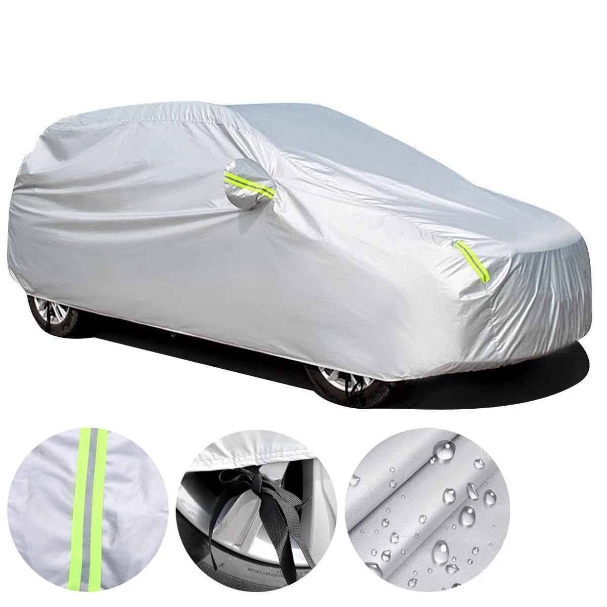 Universal Full Car Cover for SUV (209x79x75in) - Dust, Rain, UV Resistant