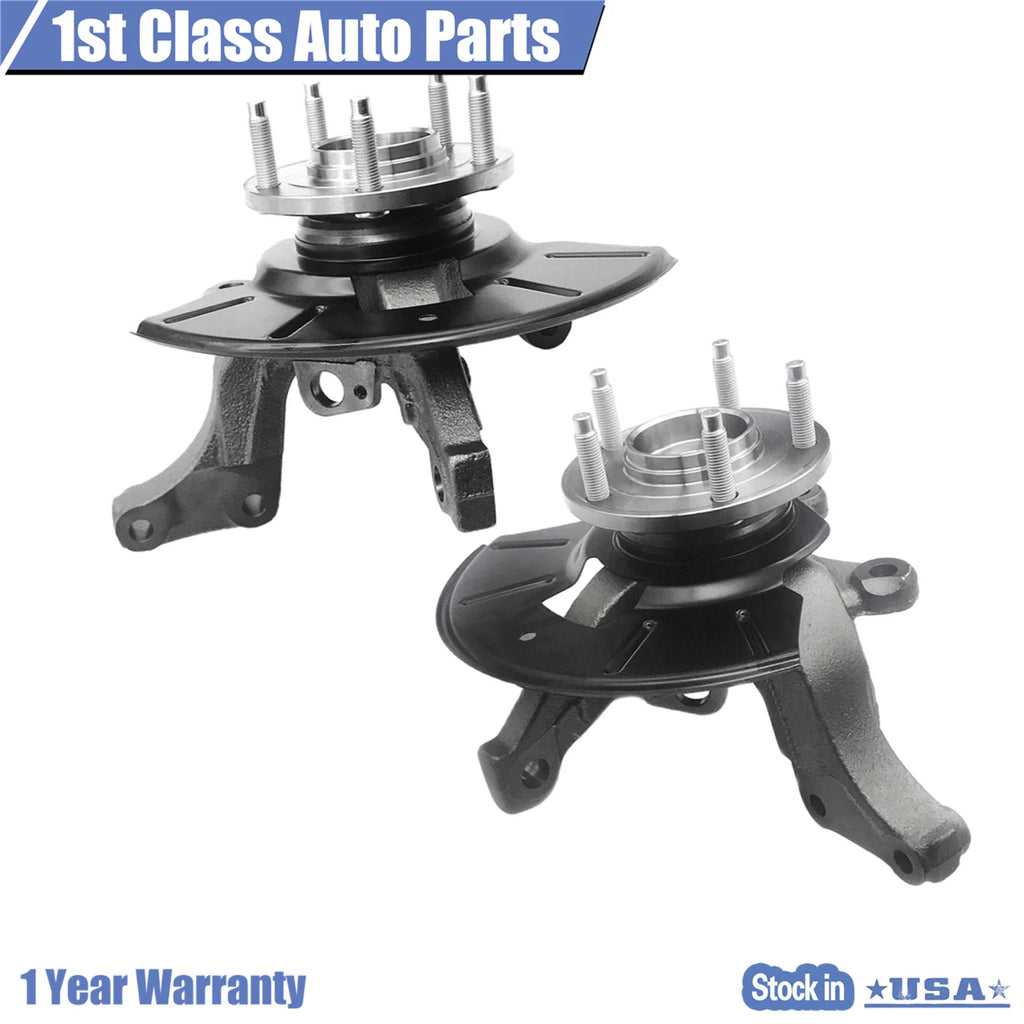 Front Steering Knuckle & Wheel Bearing Hub Assembly Pair for Ford Escape (2005–2012)