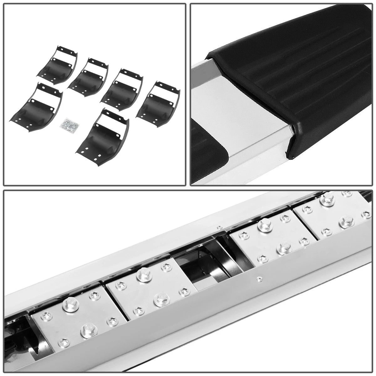 Set of 2 Stainless Flat Running Boards for Ford F150 Super Crew (2015–2020)