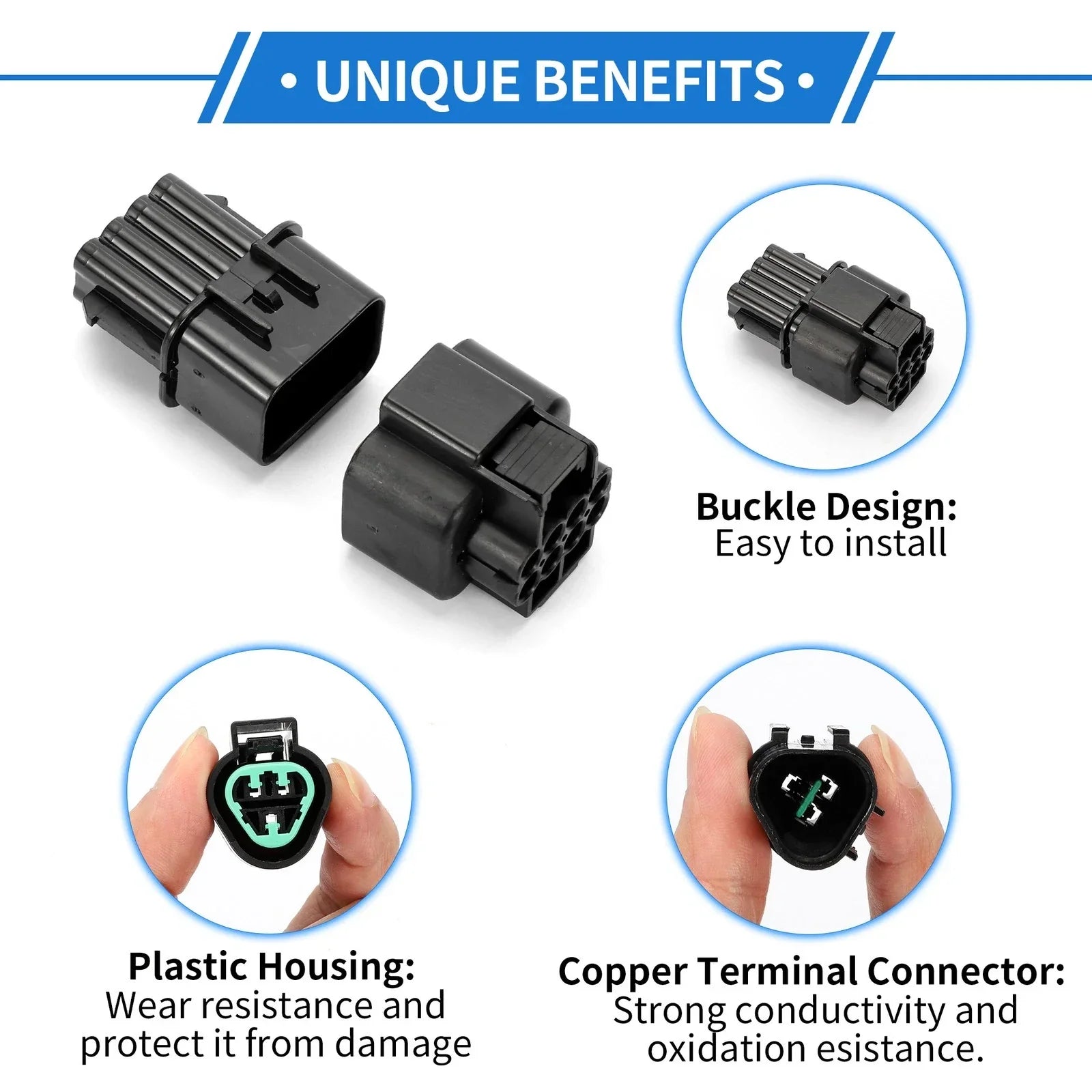 3 Pin Car Sensor Connector Plug for Hyundai & Kia - 1 Set (2010-2023)