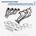 Stainless Shorty Exhaust Manifold Header for Chevy GMC 6.0L V8 (1999–2005)