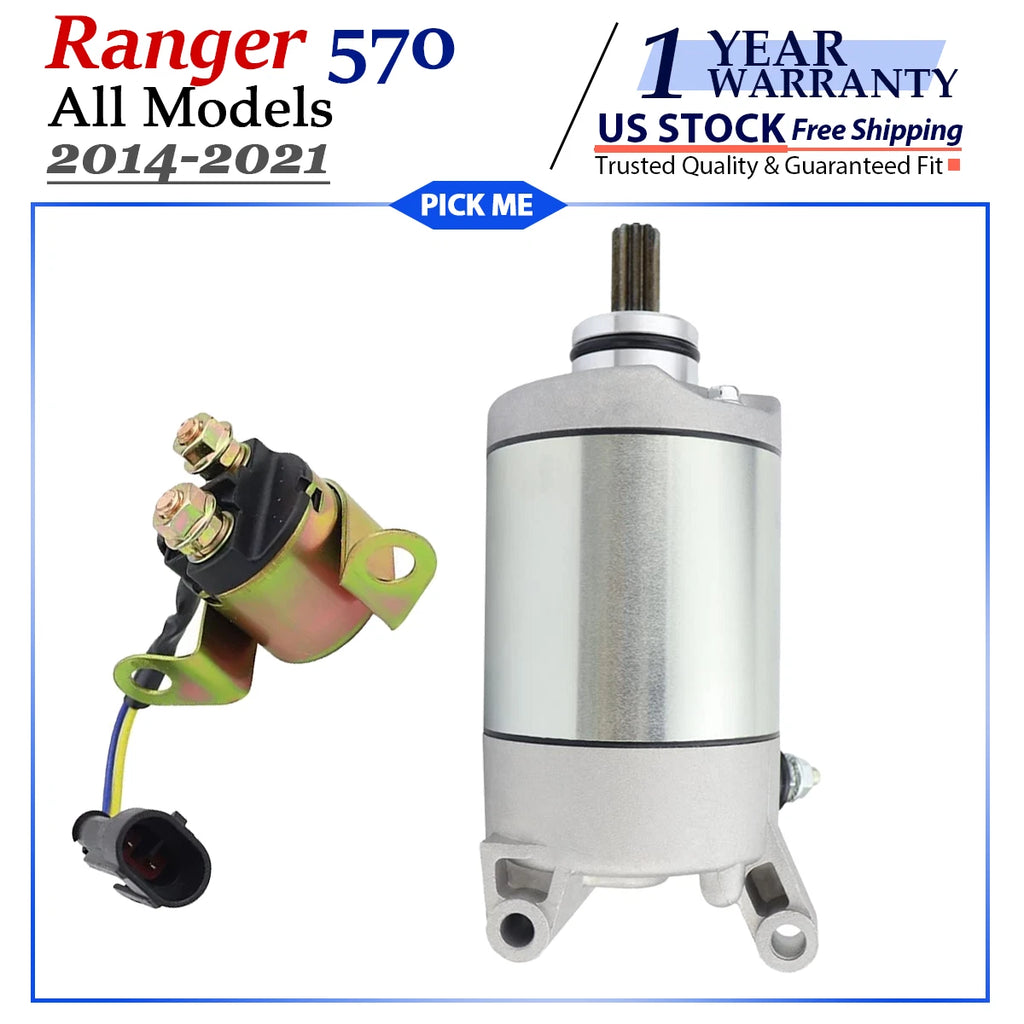 Starter for Polaris Ranger 570 (2014–2021) with Relay