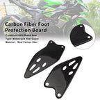 Real Carbon Fiber Foot Protection Board for Kawasaki ZX-6R 636 (2019–2025)