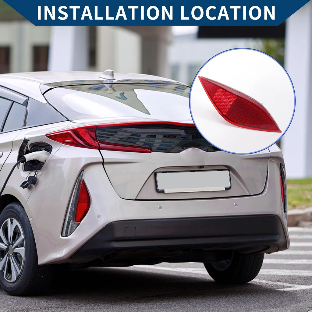 Rear Left Bumper Reflector No. 8192047030 for Toyota Prius (2019–2022) Red