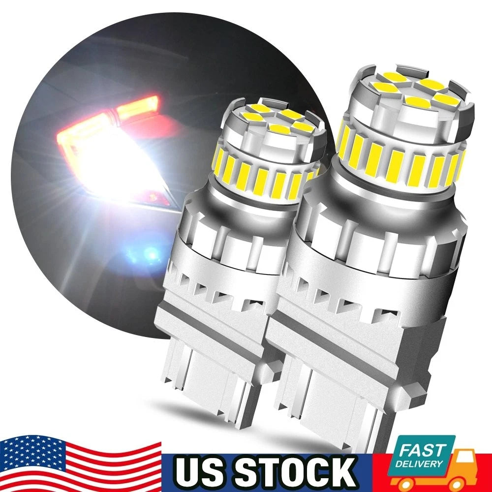 2X AUXITO 3157 3156 LED Backup Reverse Light Bulbs (2400LM, Canbus Error Free)