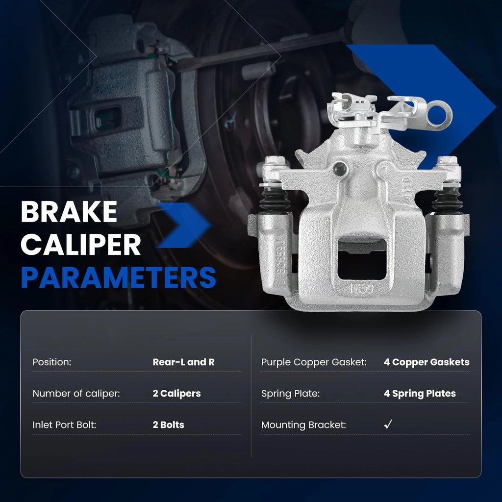 Rear LH RH Brake Caliper with Bracket for Mitsubishi Outlander Sport RVR (2013–2018)
