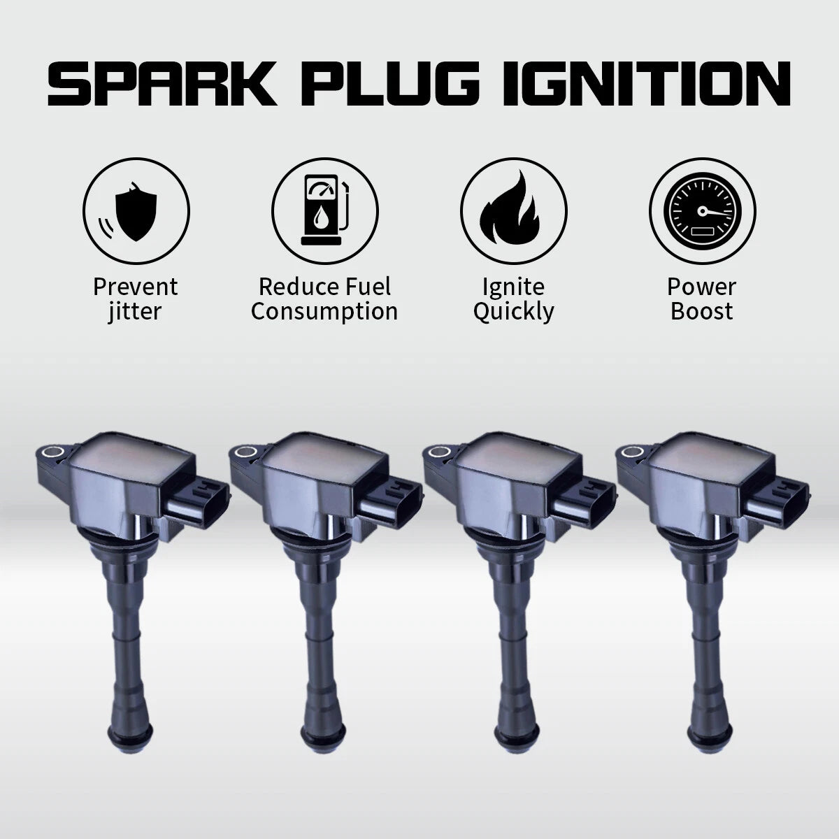 Set of 4 Ignition Coils for Nissan Sentra Juke Rogue Sport (2011–2019) GN10614 UF659