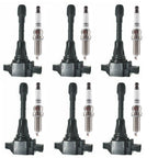 Set of 6 Ignition Coils + 6 Spark Plugs for Nissan Pathfinder (2013–2019) 22448JA11C UF550