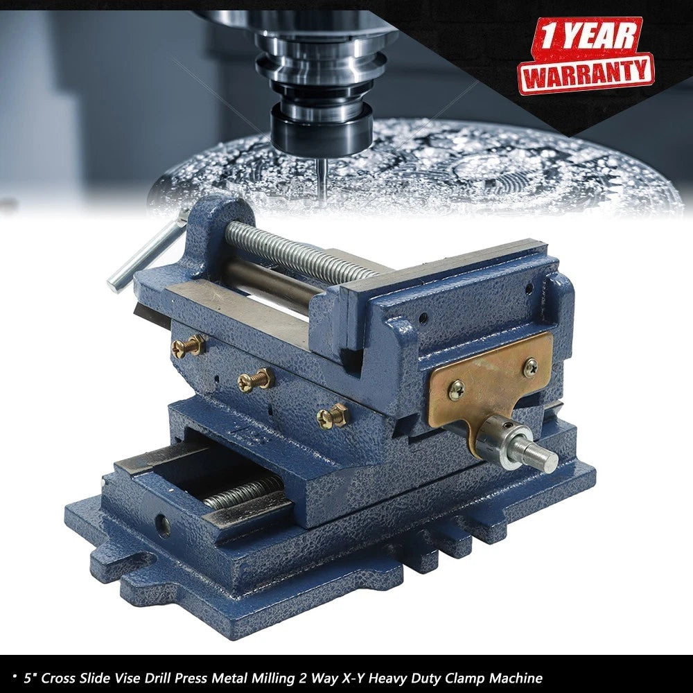 5" Cross Slide Vise for Drill Press and Milling Machine