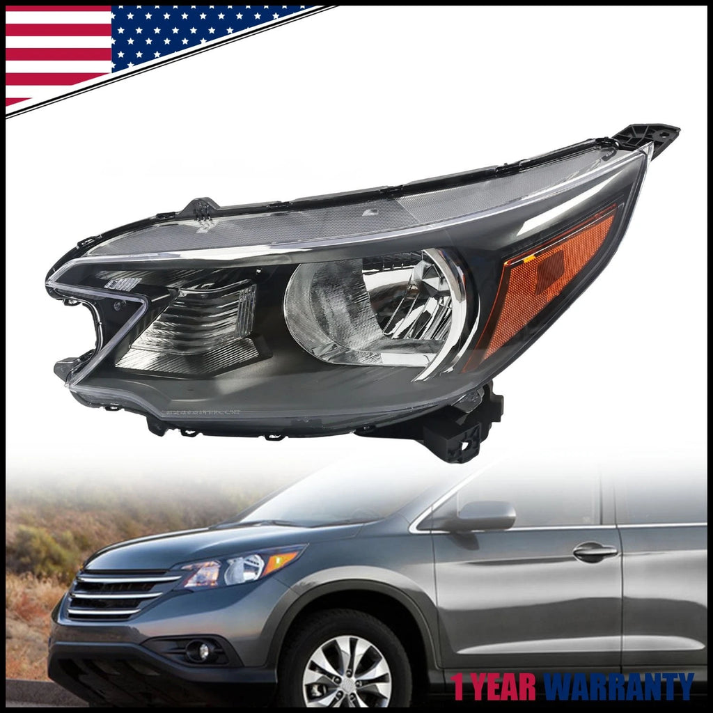 Halogen Left Driver Side Headlight for Honda CR-V (2012–2014)