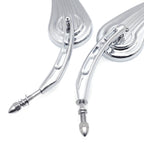 Chrome Raindrop Side Mirrors for Harley Iron 883 1200 (2009–2023)