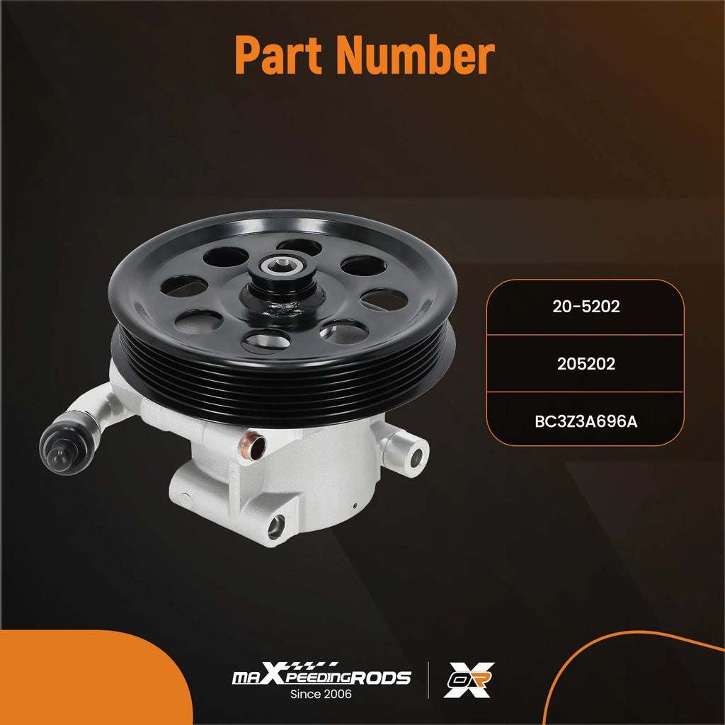 Power Steering Pump w/ Pulley for Ford F-250 F-350 V8 6.2L (2011–2015) 20-5202